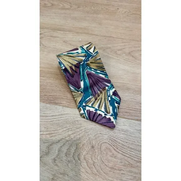 Christian Dior Abstract Print Silk Necktie - Picture 2 of 10